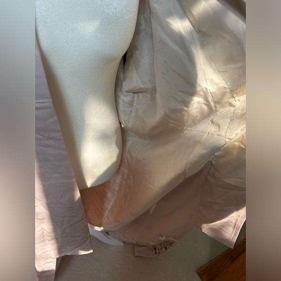 Beautiful Vintage Purple Lavender Lilac Kimono Japan Floral Gold Flowers Wafu - Picture 13 of 15